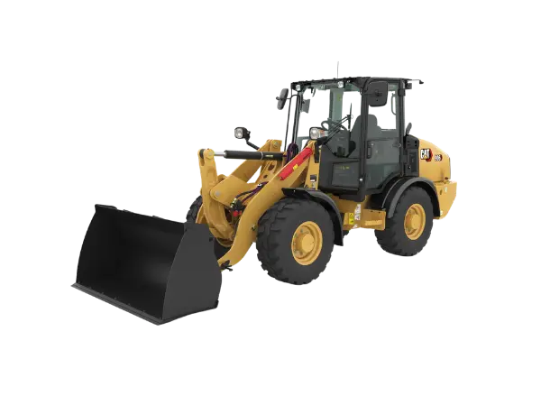 Chargeuse sur pneus caterpillar en location chez Valroc SA dans la Broye